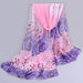 from india promotion 2017 rose print chiffon scarves woman thin shawl turban belt wholesale hijab fashion arabic scarfs wrap qsr
