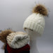 2017 New Womens Warm Fleece Inside Beanie Hats Winter Mink Raccoon Fur Pompom Hat Female Cap