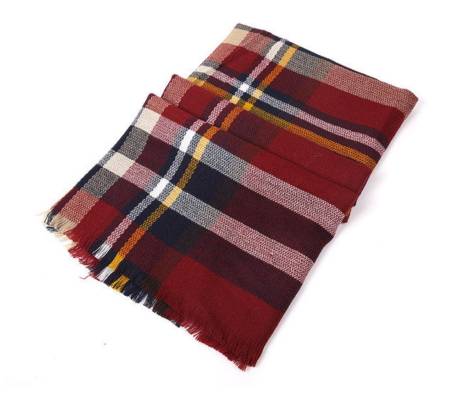 2016 Luxury Brand Women'S Scarf Soft Cashmere Blanket Warm in Winter Fashion Plaid Square Shawls  Size 140cm X 140cm Wholesale