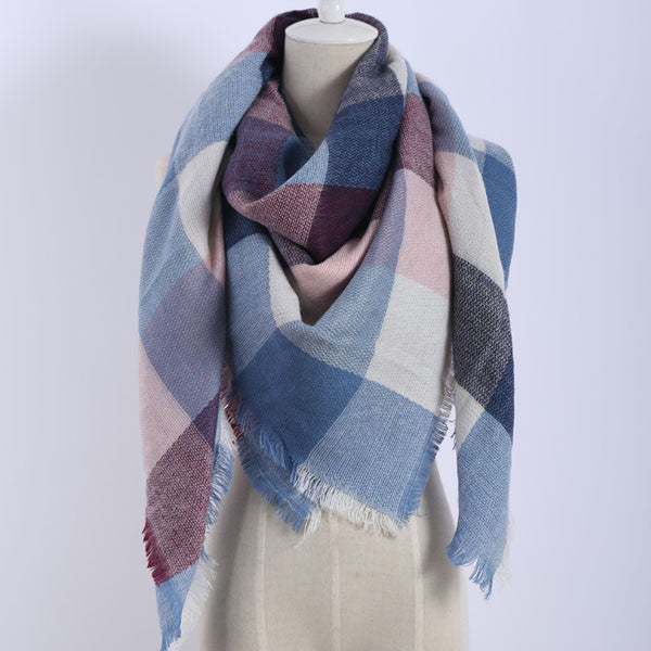 2016 Luxury Brand Women'S Scarf Soft Cashmere Blanket Warm in Winter Fashion Plaid Square Shawls  Size 140cm X 140cm Wholesale