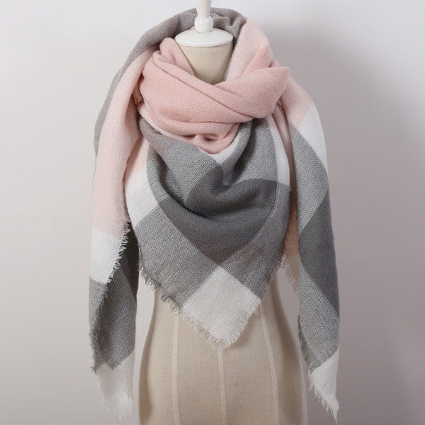 2016 Luxury Brand Women'S Scarf Soft Cashmere Blanket Warm in Winter Fashion Plaid Square Shawls  Size 140cm X 140cm Wholesale