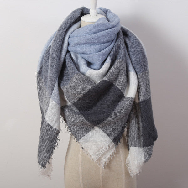 2016 Luxury Brand Women'S Scarf Soft Cashmere Blanket Warm in Winter Fashion Plaid Square Shawls  Size 140cm X 140cm Wholesale