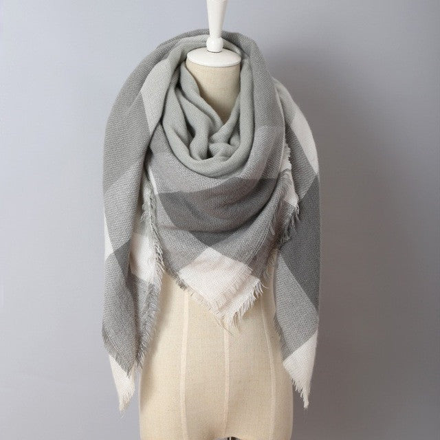 2016 Luxury Brand Women'S Scarf Soft Cashmere Blanket Warm in Winter Fashion Plaid Square Shawls  Size 140cm X 140cm Wholesale