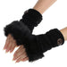 Amaizng Fashion Winter Knitted Faux Fur Fingerless Gloves Women Wrist Soft Warm Mitten Free Shipping