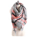 Brand models Scarf women temperament Acrylic Square Shawl grid Warm Cape