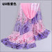 from india promotion 2017 rose print chiffon scarves woman thin shawl turban belt wholesale hijab fashion arabic scarfs wrap qsr