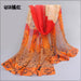 from india promotion 2017 rose print chiffon scarves woman thin shawl turban belt wholesale hijab fashion arabic scarfs wrap qsr