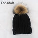 2017 New Womens Warm Fleece Inside Beanie Hats Winter Mink Raccoon Fur Pompom Hat Female Cap