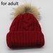 2017 New Womens Warm Fleece Inside Beanie Hats Winter Mink Raccoon Fur Pompom Hat Female Cap