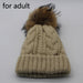 2017 New Womens Warm Fleece Inside Beanie Hats Winter Mink Raccoon Fur Pompom Hat Female Cap